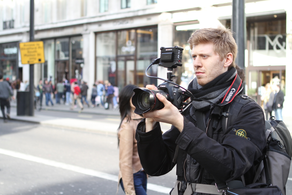 Director filimning in Oxford Circus.JPG